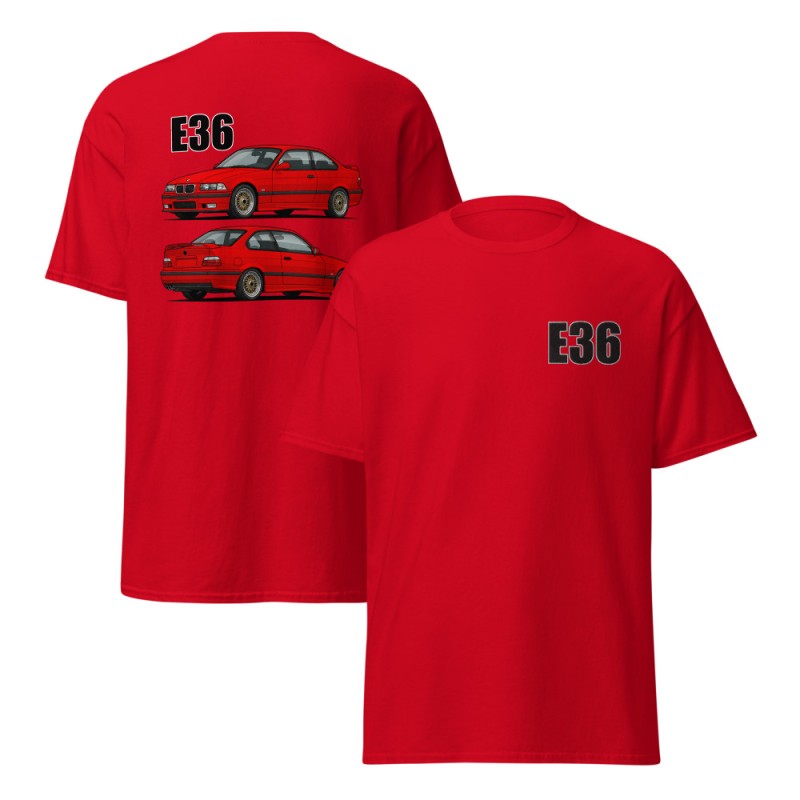 E36 Kupee Punane Unisex T-Särk